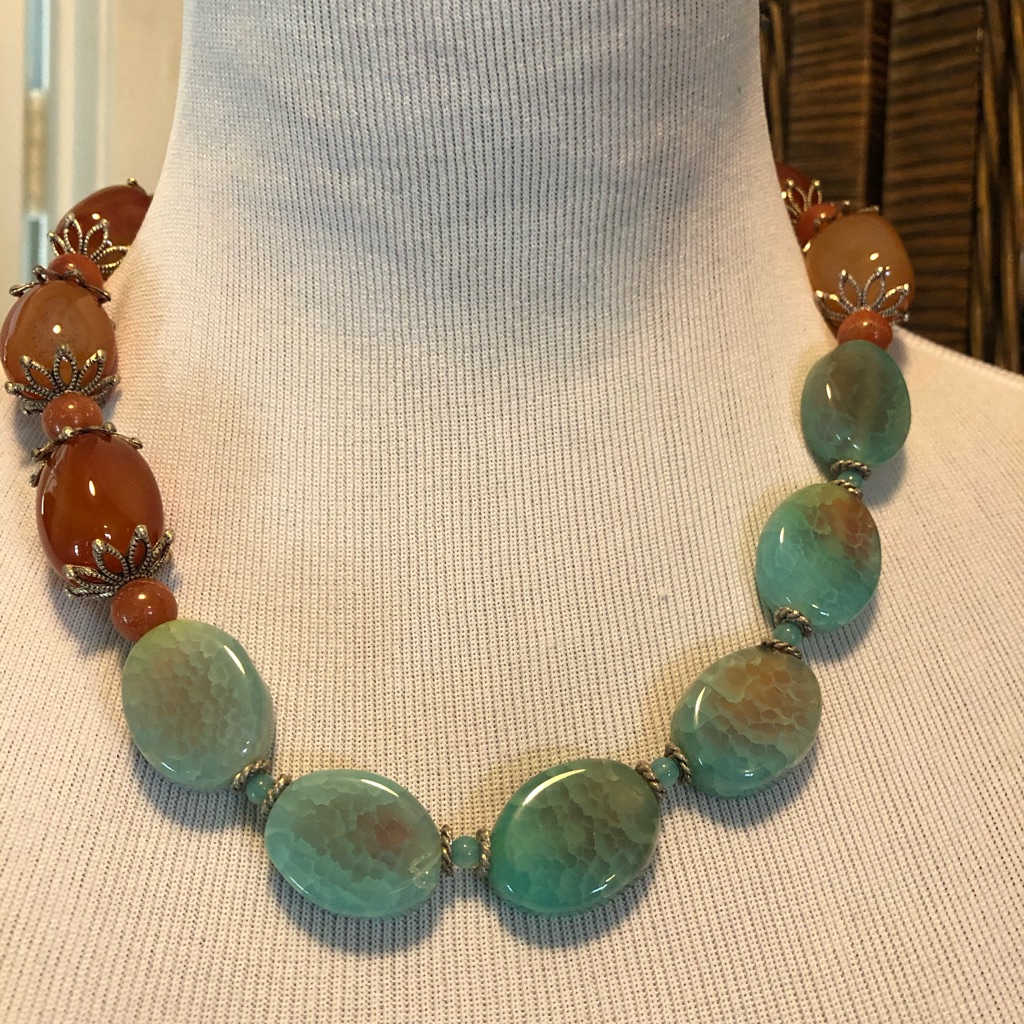 Multi Gemstone & Sterling Necklace